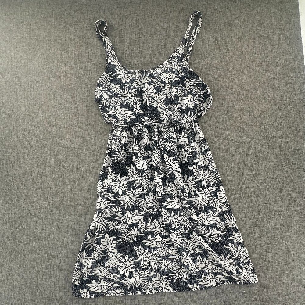 North Shore Sun Dress One Size Pineapples Scoop Neck Adjustable‎ Straps Rayon